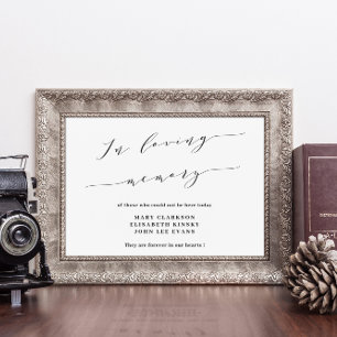 Poster Panneau de mariage en souvenir aimant