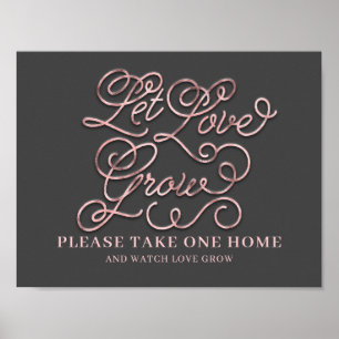 Poster Panneau de mariage Faisons grandir l'amour
