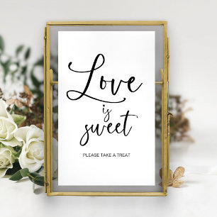 Poster Panneau de Mariage 'L'amour est doux' pour une Bab