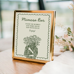 Poster Panneau de mariage Mimosa Bar Fresh Off The Market