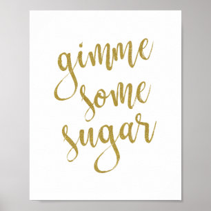 Poster Panneau de Mariage Pailleté 'Gimme Some Sugar' 8x1