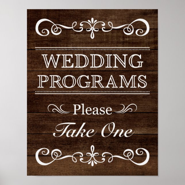 Poster Panneau de mariage – Panneau de programme de maria (Devant)