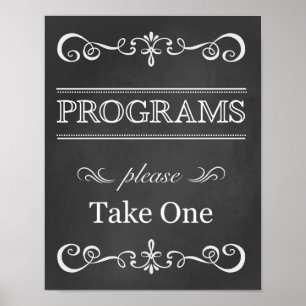 Poster Panneau de mariage – Panneau de programme de maria