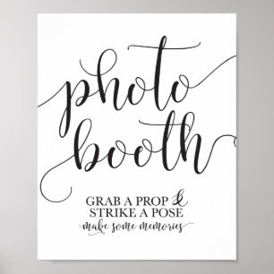 Poster Panneau de mariage Photobooth - Prenez un accessoi