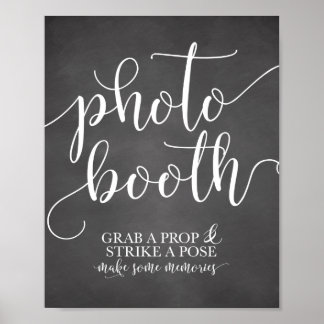 Poster Panneau de mariage Photobooth - Prenez un accessoi