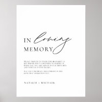 Panneau de mariage simple et minimaliste à la mémo