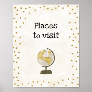 Poster Panneau de Mariage Thématique Voyage