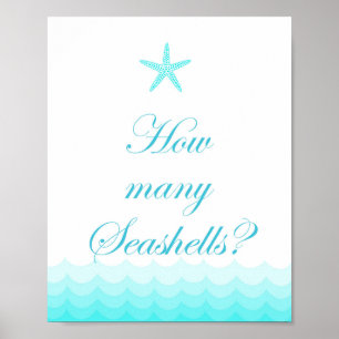 Poster Panneau de mariage thème plage 8x10"