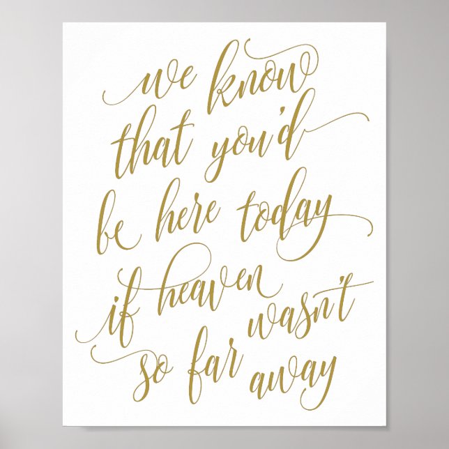 Poster Panneau de mémoire mariage - Luxe Calligraphie - O (Devant)