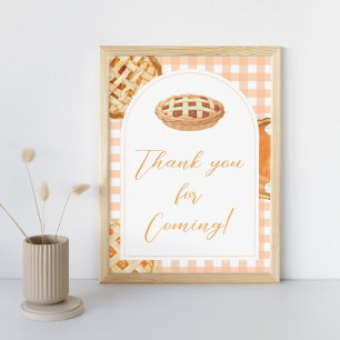 Poster Panneau de Merci de Baby shower à tarte Little Cut