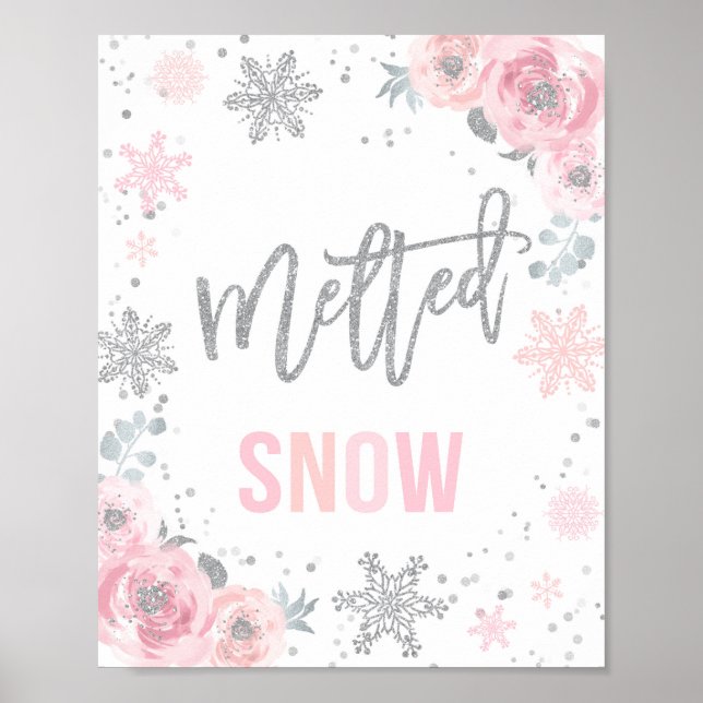 Poster Panneau de neige fondue pour décor ONEderland (Devant)