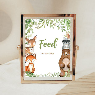Poster Panneau de nourriture pour Baby Shower avec thème