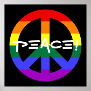 Poster Panneau de paix Rainbow