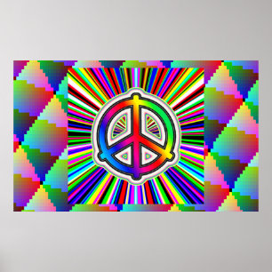 Poster Panneau de paix Rainbow