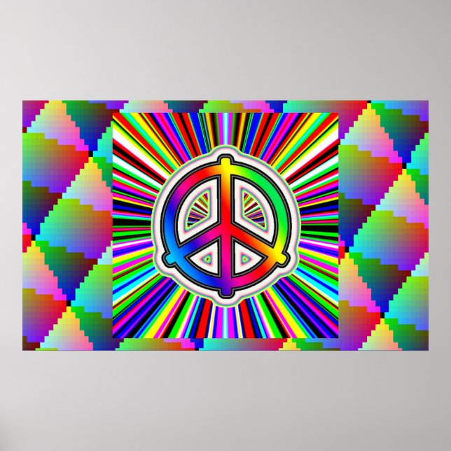 Poster Panneau de paix Rainbow (Devant)