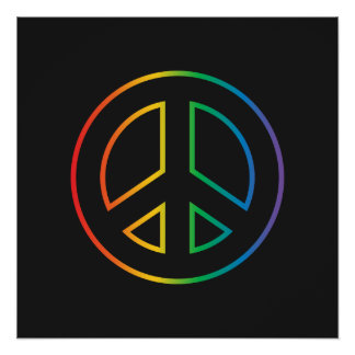 Poster Panneau de paix Rainbow