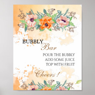 Poster Panneau de papillons pour la fête de mariage de Po