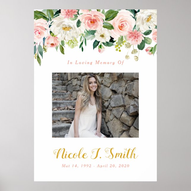 Poster Panneau de photo, Panneau de célébration de la vie (Devant)