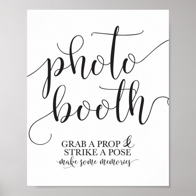 Poster Panneau de Photobooth de Mariage - Prenez un Acces (Devant)