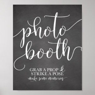Poster Panneau de Photobooth de Mariage - Prenez un Acces