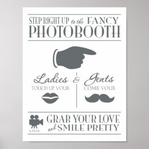 Poster Panneau de photobooth de mariage vintage
