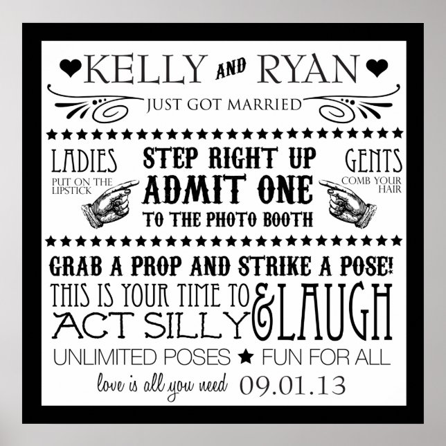 Poster Panneau de Photomaton (Devant)