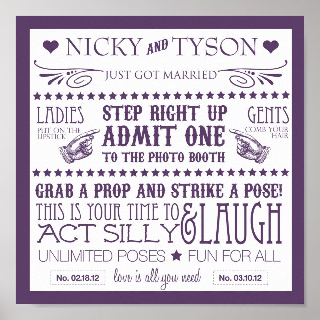 Poster Panneau de Photomaton (Devant)