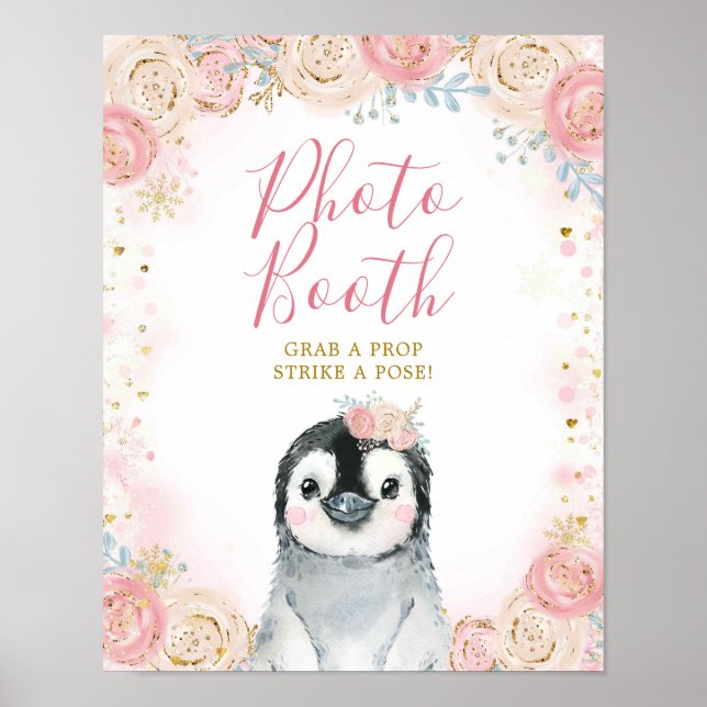 Poster Panneau de photomaton Flocon de neige hivernal Man (Devant)