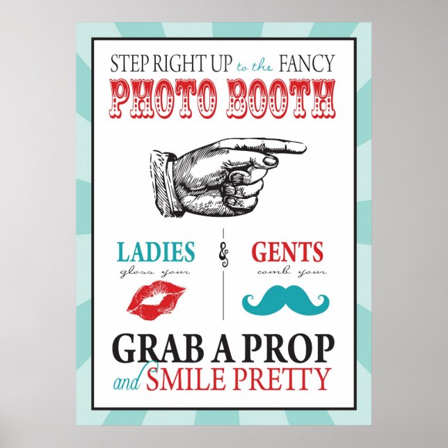 Poster Panneau de Photomaton pour Anniversaire Carnaval C (Devant)