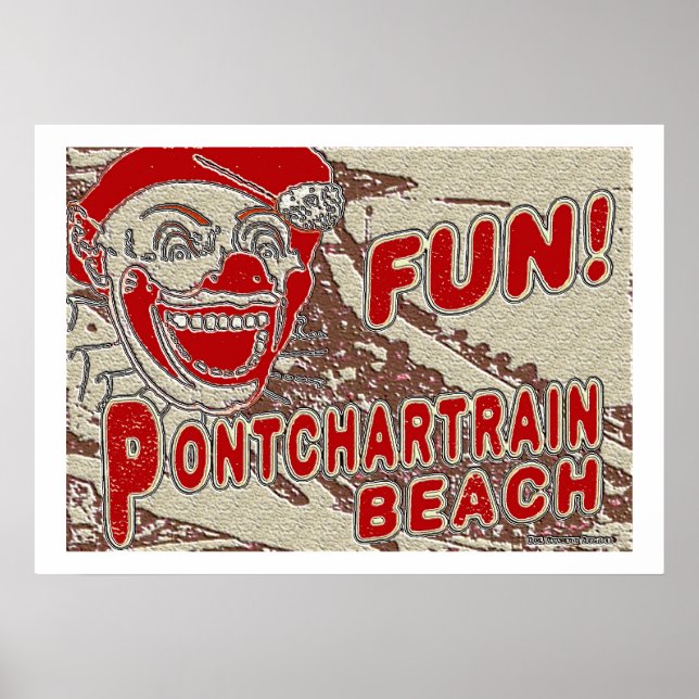 Poster Panneau de plage Pontchartrain ancien (Devant)