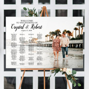 Poster Panneau de plan de table de mariage avec photo