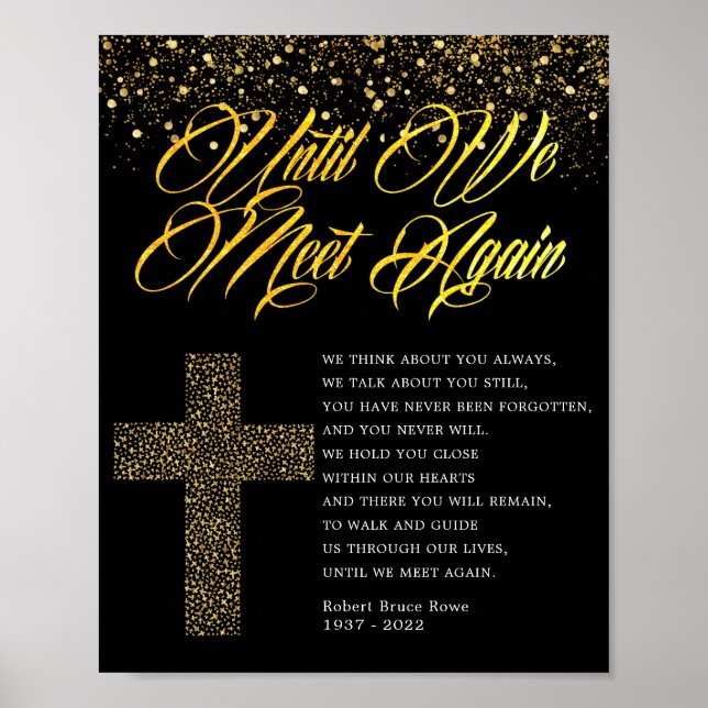 Poster Panneau de poème funéraire religieux (Devant)