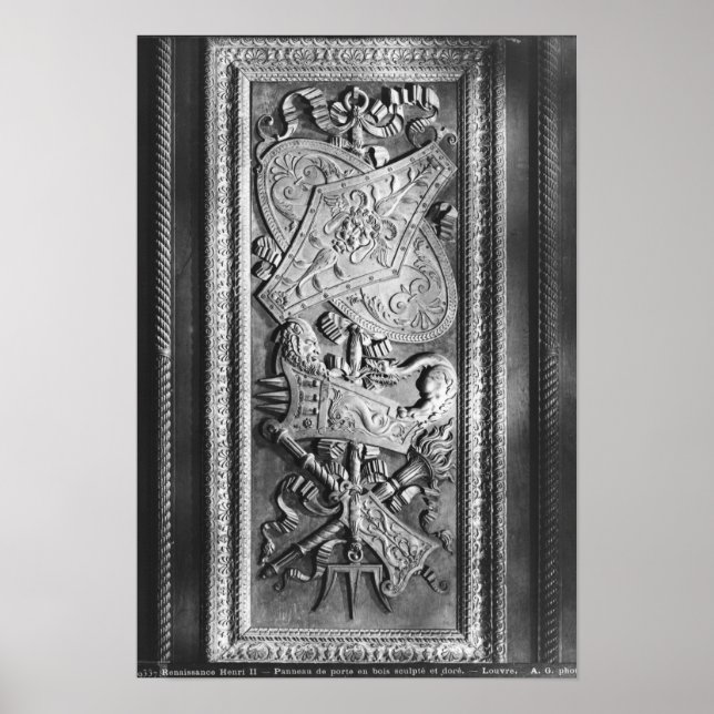 Poster Panneau de porte, style Henri II, c.1556 (Devant)