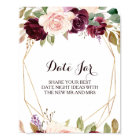 Panneau de pot de date floral géométrique vert de 