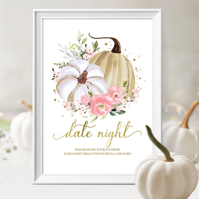 Poster Panneau de pot de nuit de date d'automne de citrou (Créateur téléchargé)