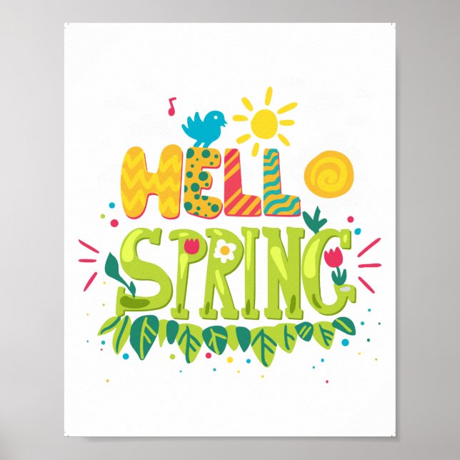 Poster Panneau de printemps de bienvenue, panneau de prin (Devant)