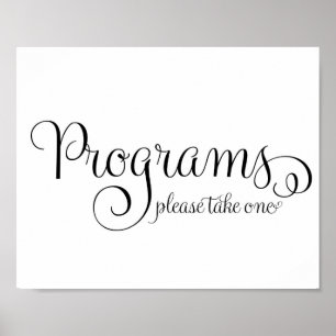 Poster Panneau de programme de mariage