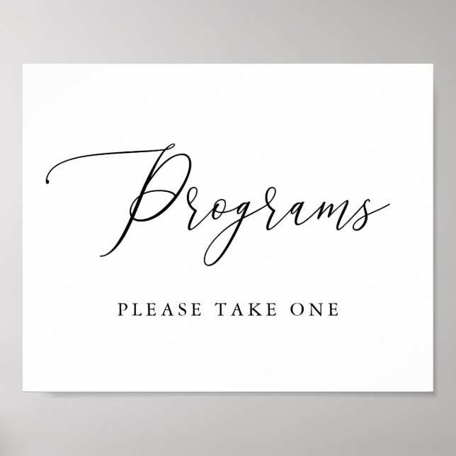 Poster Panneau de programmes rustiques de calligraphie si (Devant)