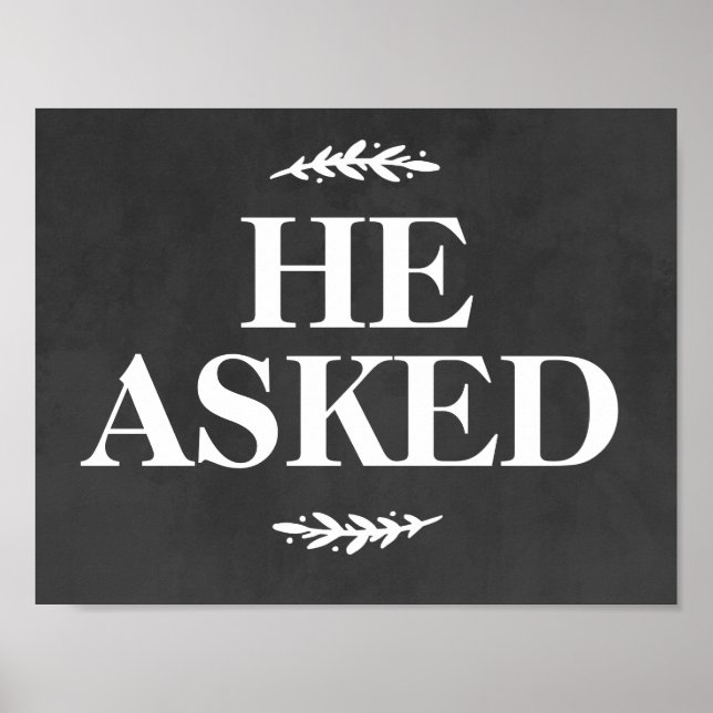 Poster Panneau de Proposition de Mariage pour Photo de Fi (Devant)