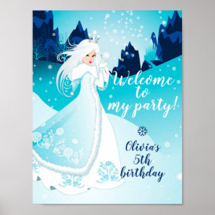 Poster Panneau de réception de la reine de neige