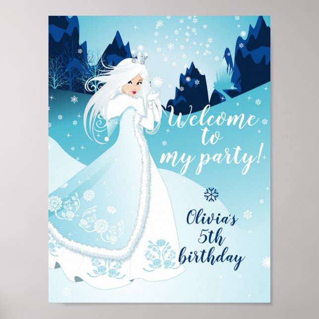 Poster Panneau de réception de la reine de neige (Devant)
