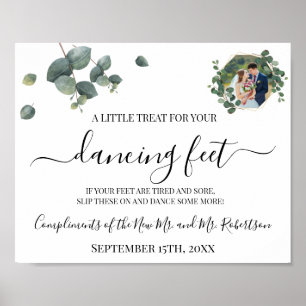 Poster Panneau de réception de mariage Dancing Feet Flip