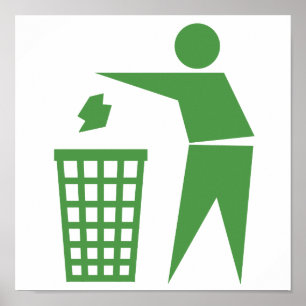 Poster Panneau de recyclage