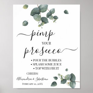 Poster Panneau de Rentrée de Mariage Eucalyptus Pimp your