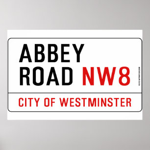 Poster Panneau de rue Abbey Road