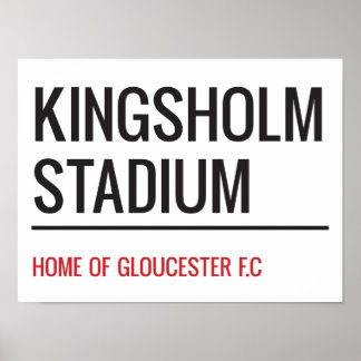 Poster Panneau de rue du Stade Kingsholm