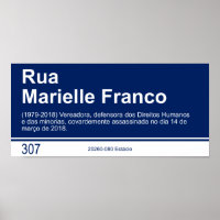 Panneau de rue - Marielle Franco