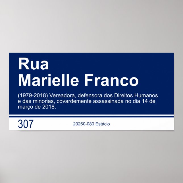 Poster Panneau de rue - Marielle Franco (Devant)