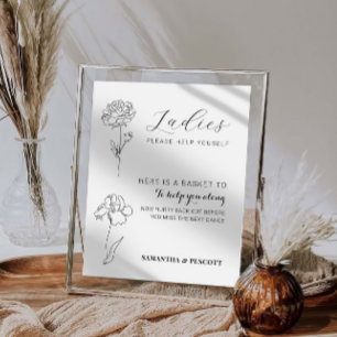 Poster Panneau de salle de bain mariage moderne