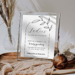 Poster Panneau de salle de bain moderne mariage Arch